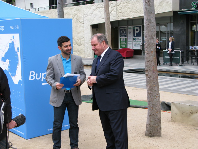 Mayor Robert Doyle speaks at the CBD breakfast