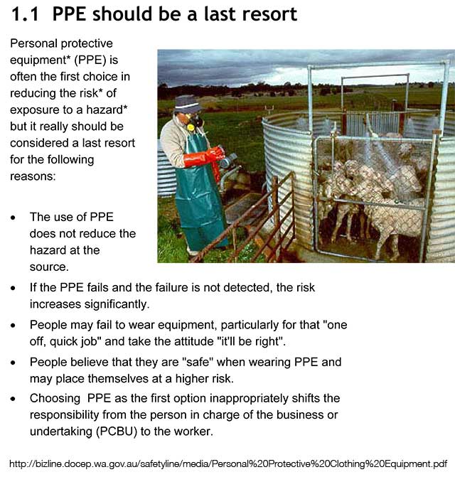 PPE should be the last resort