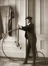 'Frances Benjamin Johnston, self-portrait, dressed as a man with false mustache.'